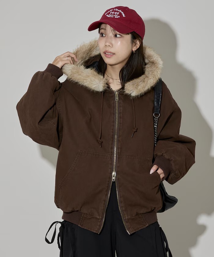 "代購" FREAK'S STORE 2WAY 保暖仿毛絨 連帽鋪棉外套