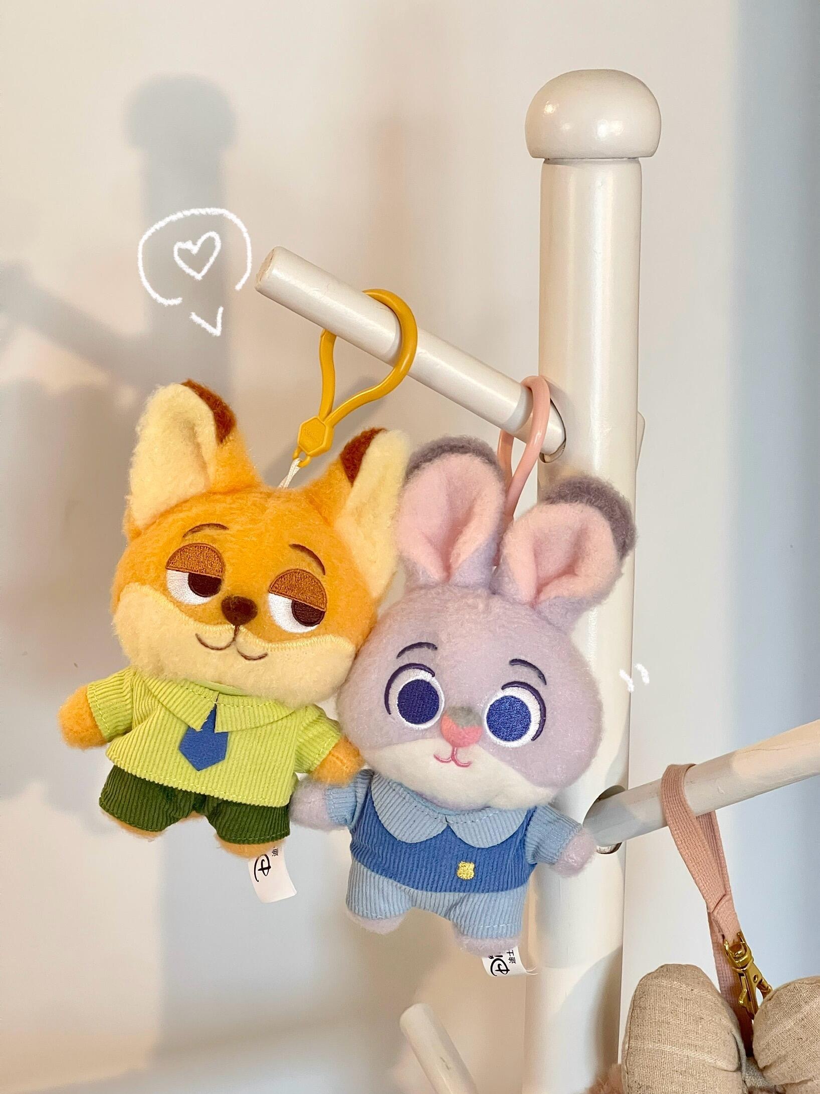 【預購】迪士尼 正版授權 動物方城市 茱蒂 尼克 毛絨 玩偶 吊飾