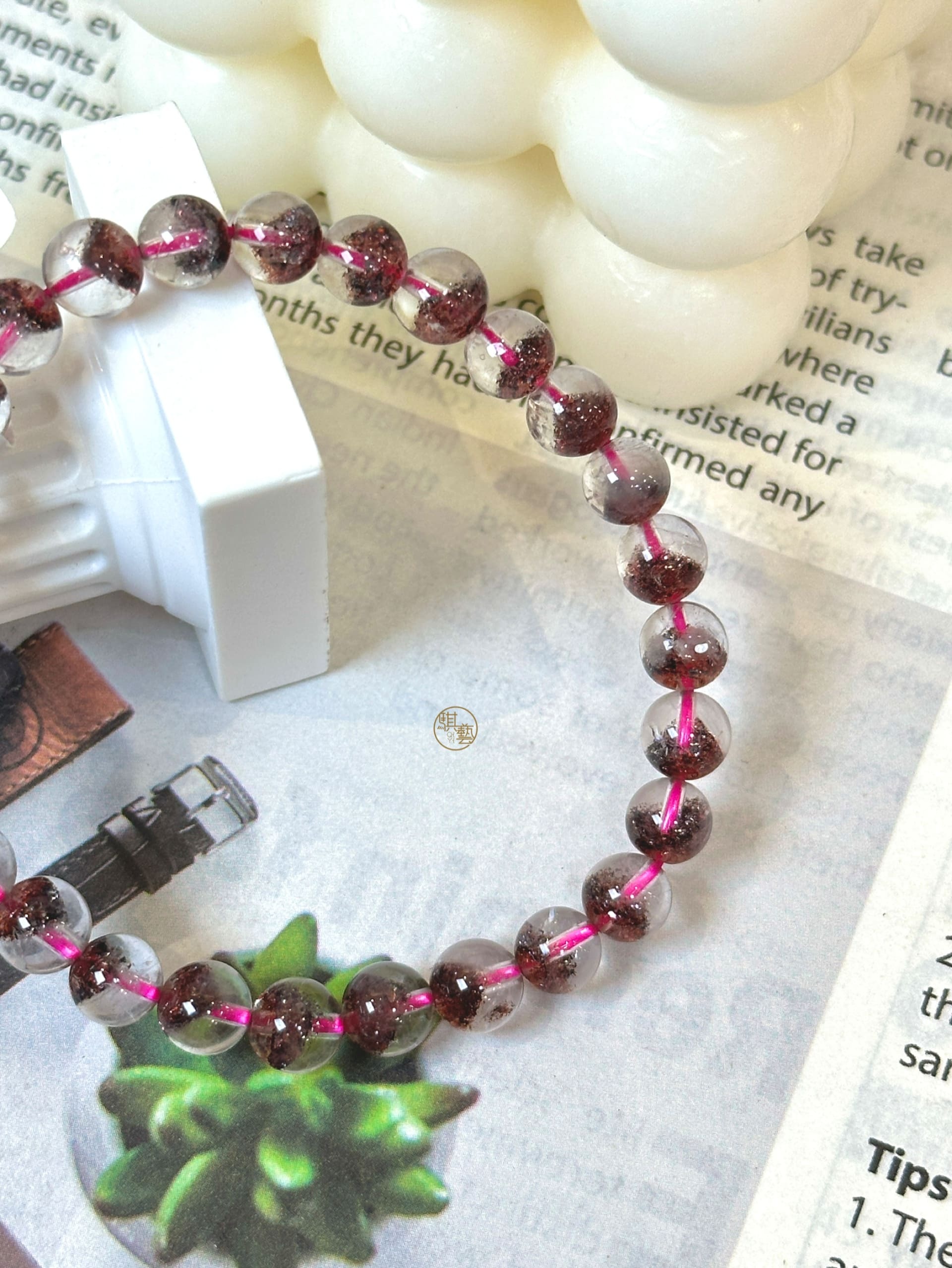 金草莓半盆超七 6.7mm｜招財好運 × 行動力 × 半盆景能量