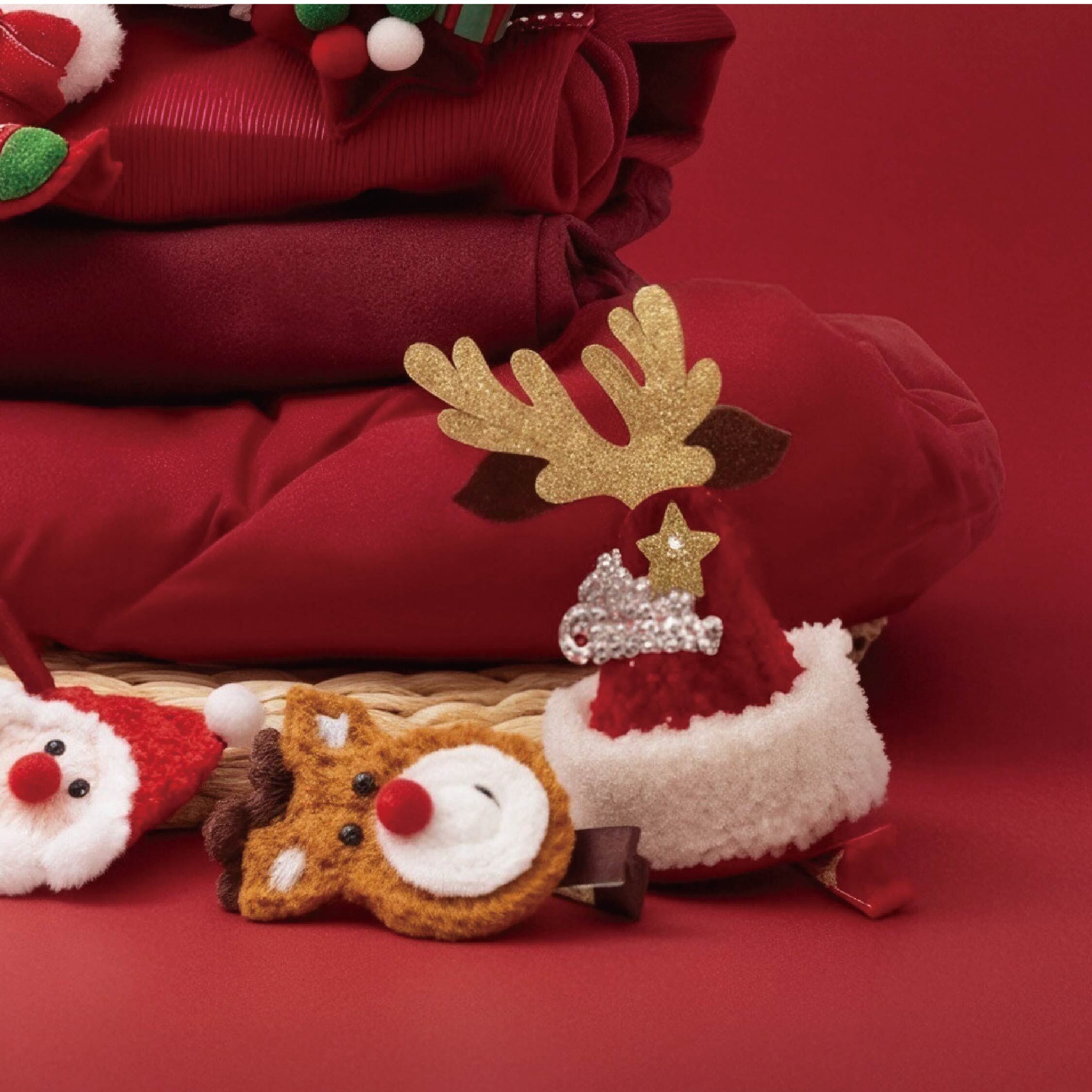 【JA0469】麋鹿聖誕帽鴨嘴夾