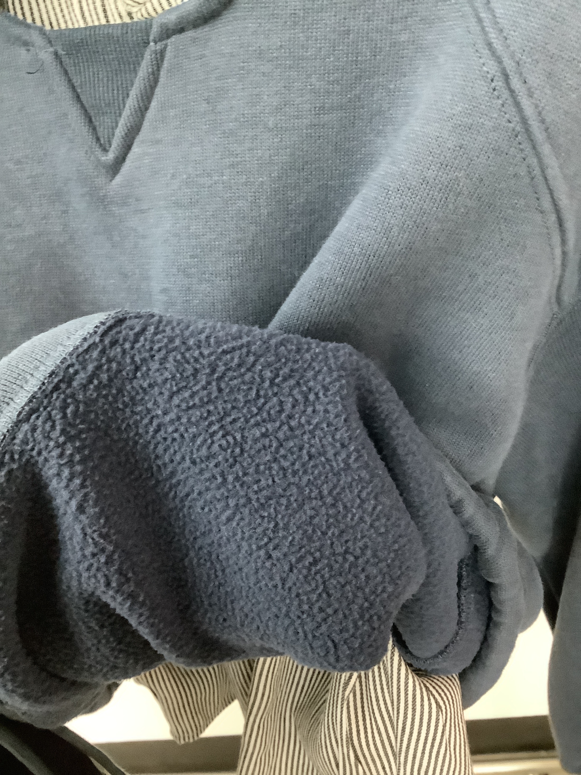 A03775假兩件加絨襯衫