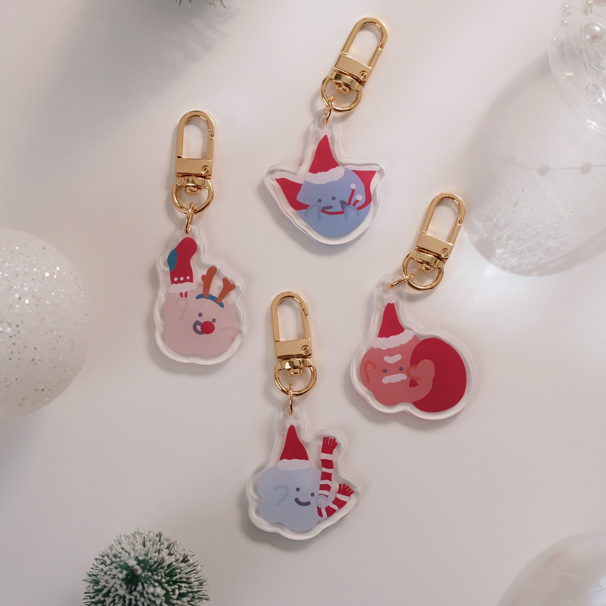 聖誕宅急便 壓克力吊飾35mm