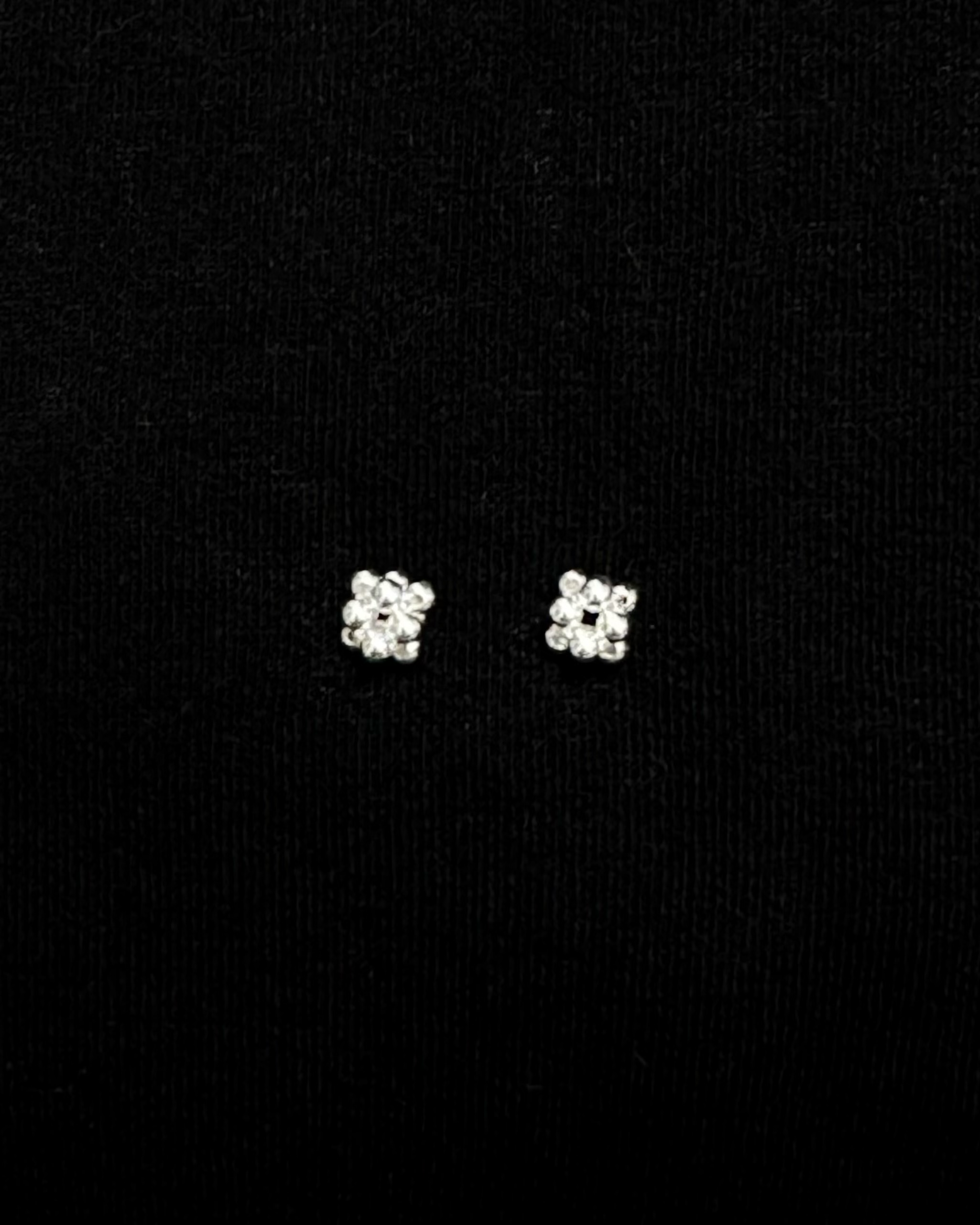 925純銀立體小珠珠耳環