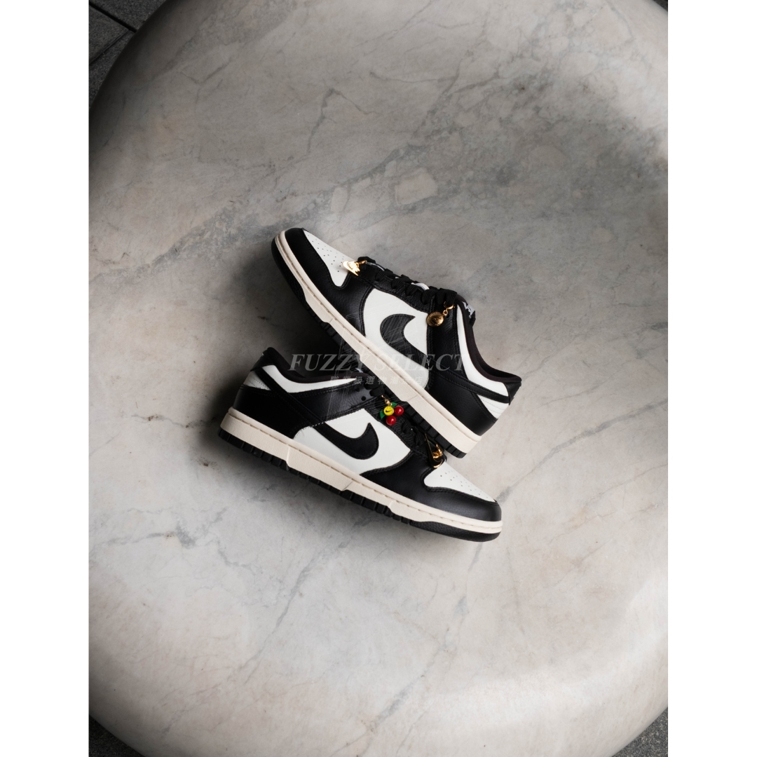 【逢甲 FUZZY】W Nike Dunk Low "Cherry Charm" 黑白 櫻桃 笑臉 吊飾 HQ7487-100