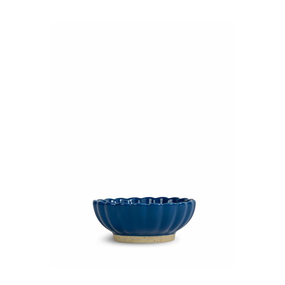 ByOn-Florian 花型小碟,藍色,波浪花朵造型,適合醬料、小菜或甜點冰淇淋