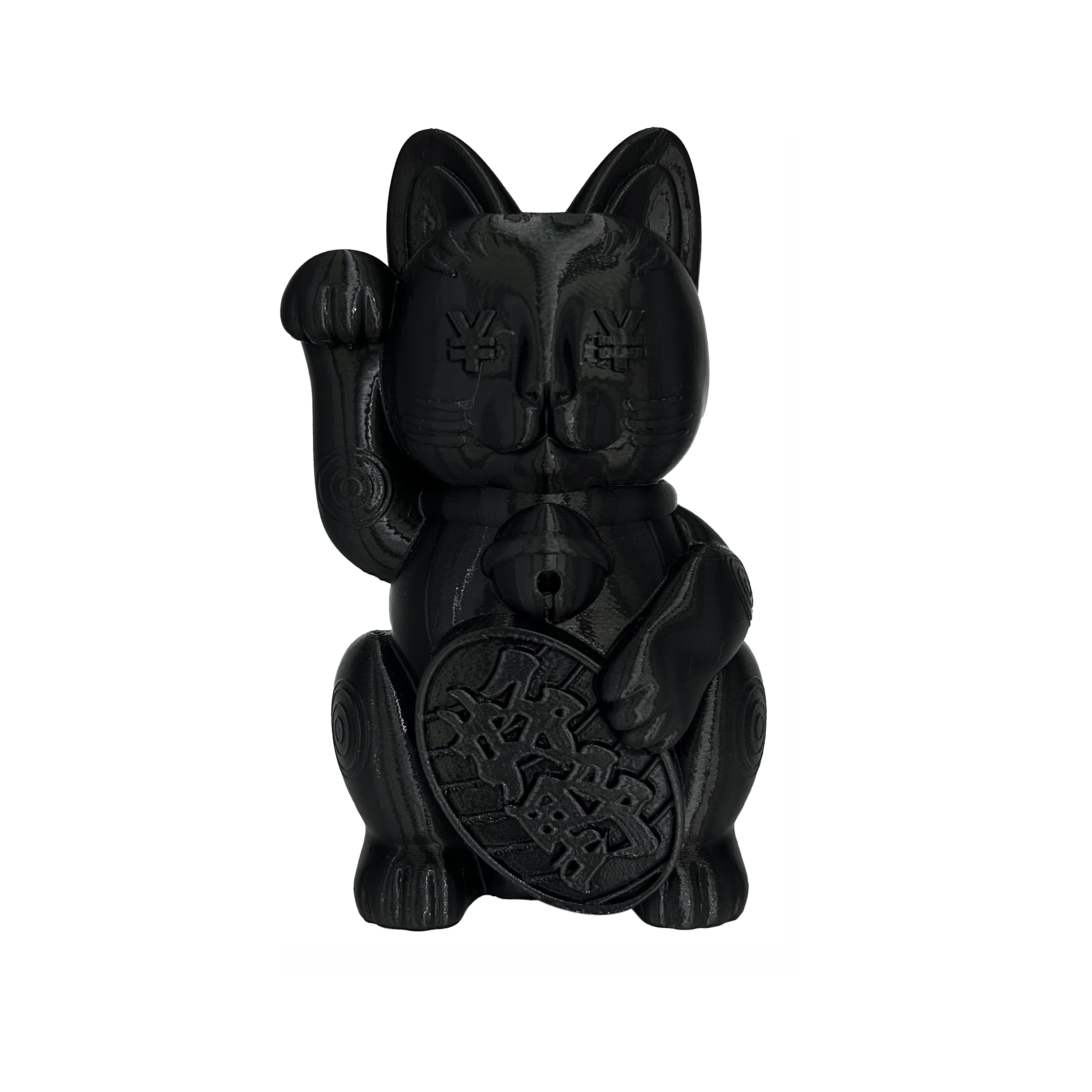 XCTRL 3D打印好野貓公仔-絲綢黑
