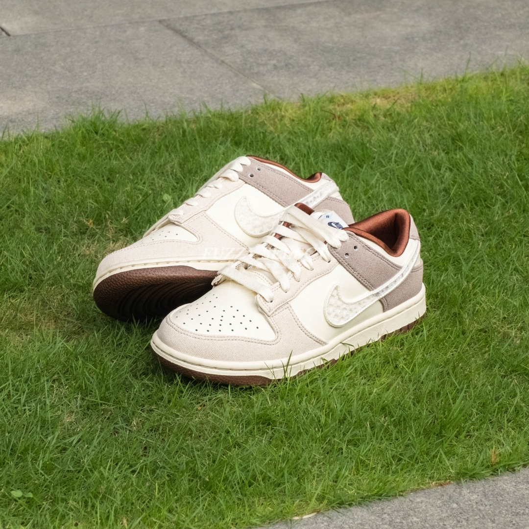 【逢甲 FUZZY】W Nike Dunk Low "Crochet Swoosh" 蕾絲 花紋 米白 IH7353-010