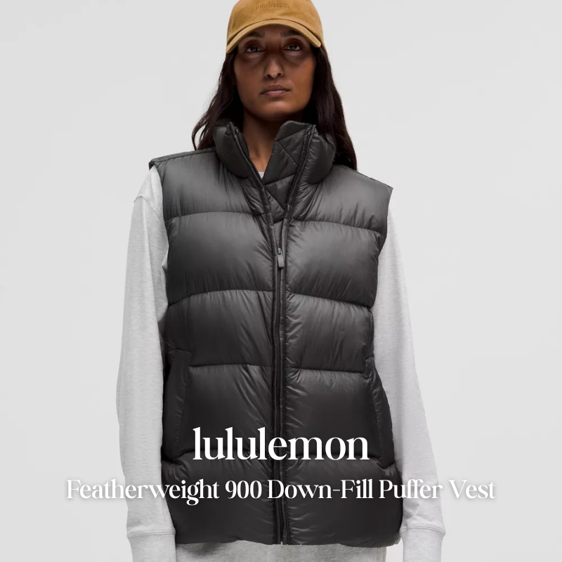 【代購】Lululemon Featherweight 900 羽絨背心｜900FP 超輕量蓬鬆度｜城市運動 × 冬季保暖