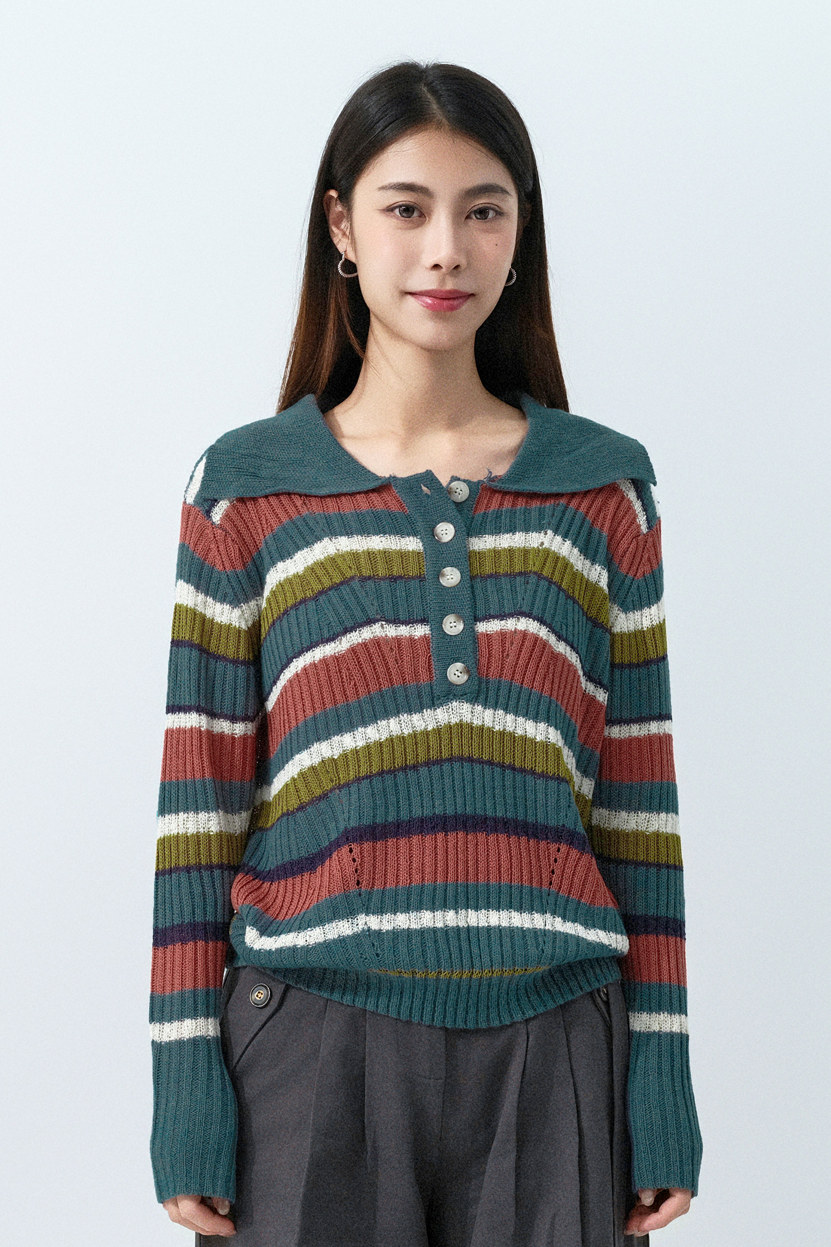 大領彩間針織polo上衣 (預購產品）