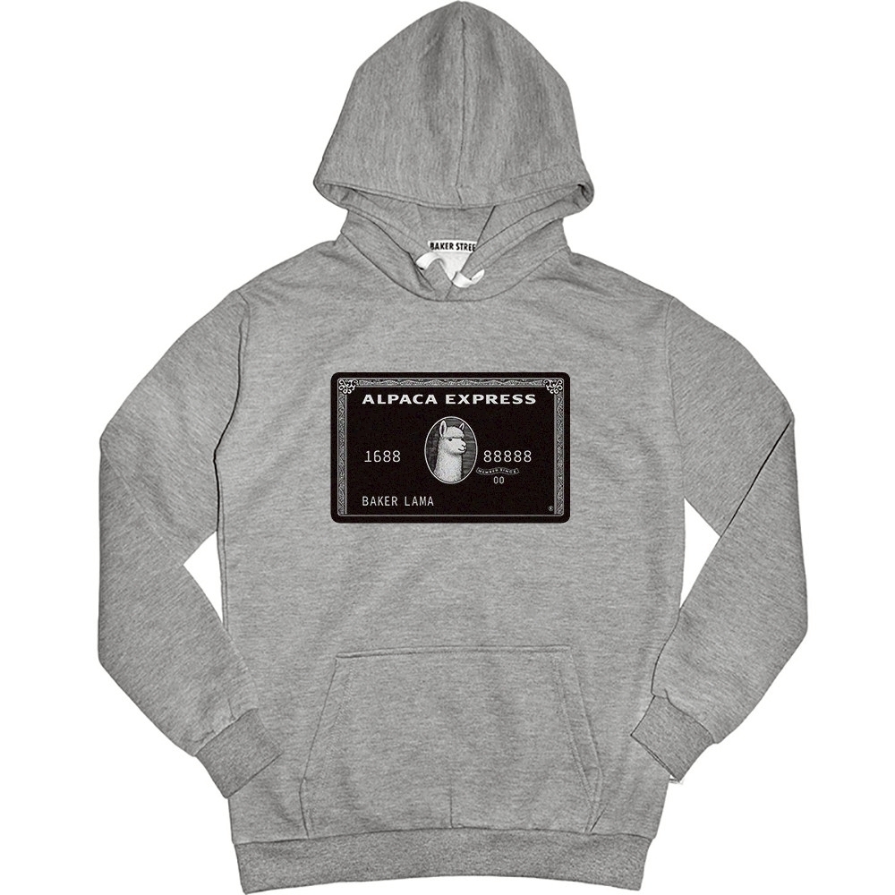 American Expaca黑卡駝 高磅數長袖帽T