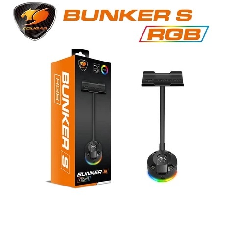 美洲獅  COUGAR BUNKER S RGB 真空吸盤耳機架 耳麥架 掛耳機 耳機收納架