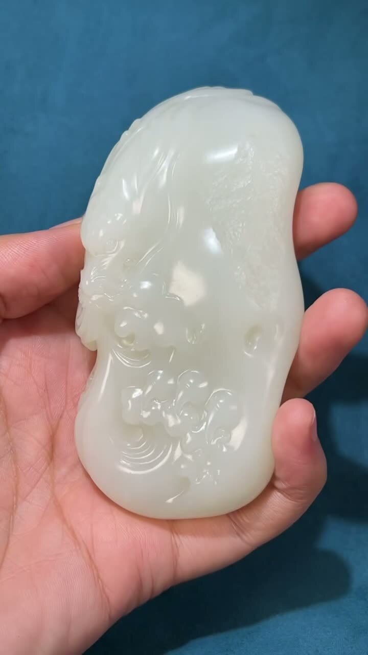 和田玉祥龍吐瑞,天然和田玉軟玉