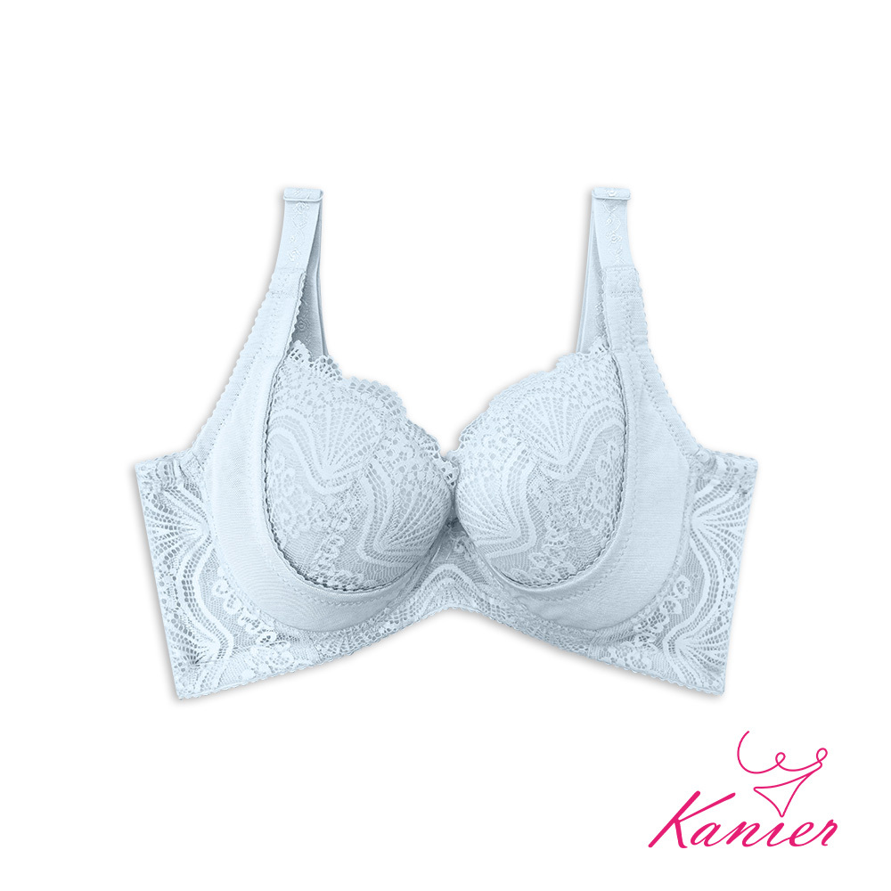 【Kanier卡妮兒】藍羽初綻  軟鋼圈外月牙提托 機能型內衣【 2376 光羽藍 - B / C / D 罩杯】