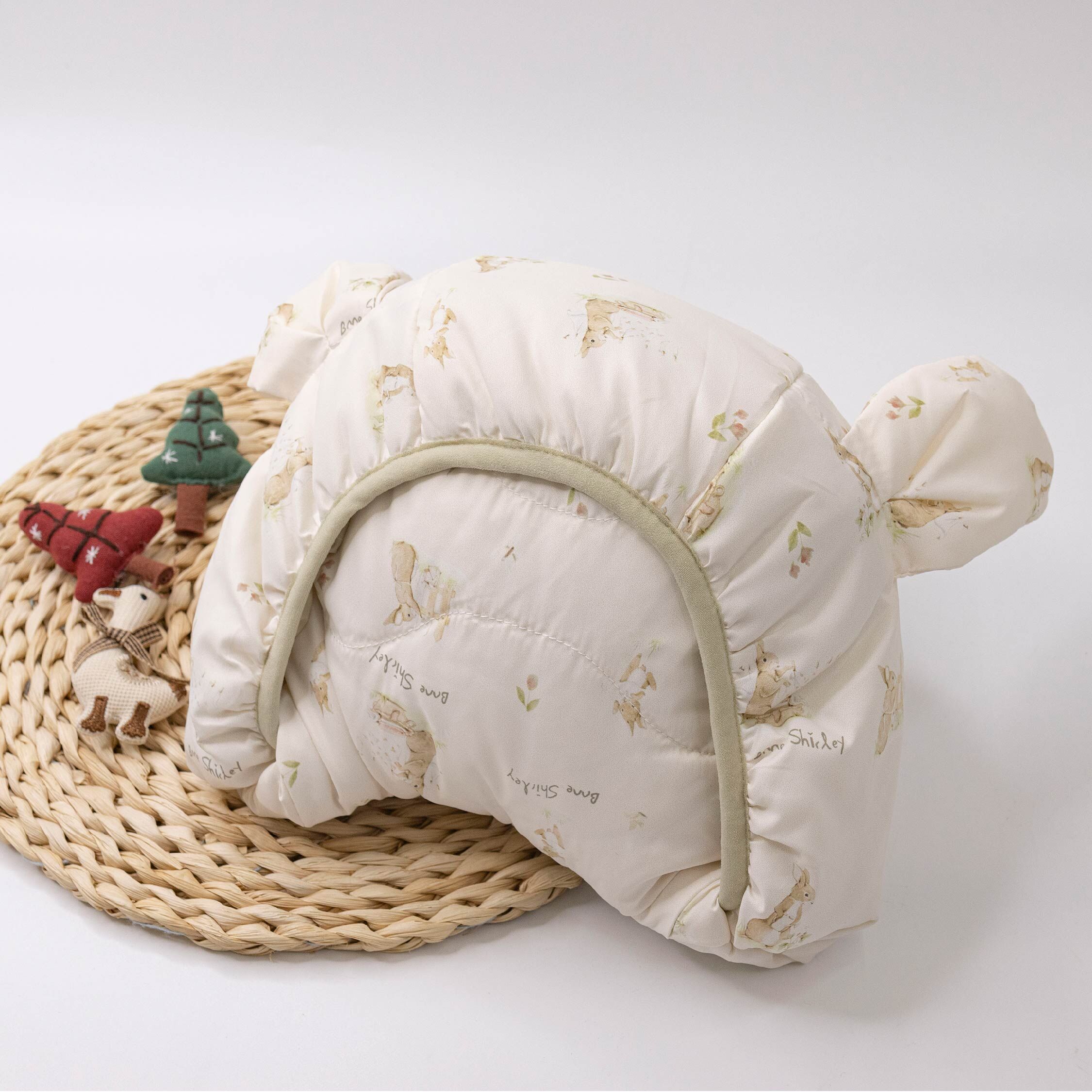 【JG5501】立體眨眼兔兔羽絨連身衣