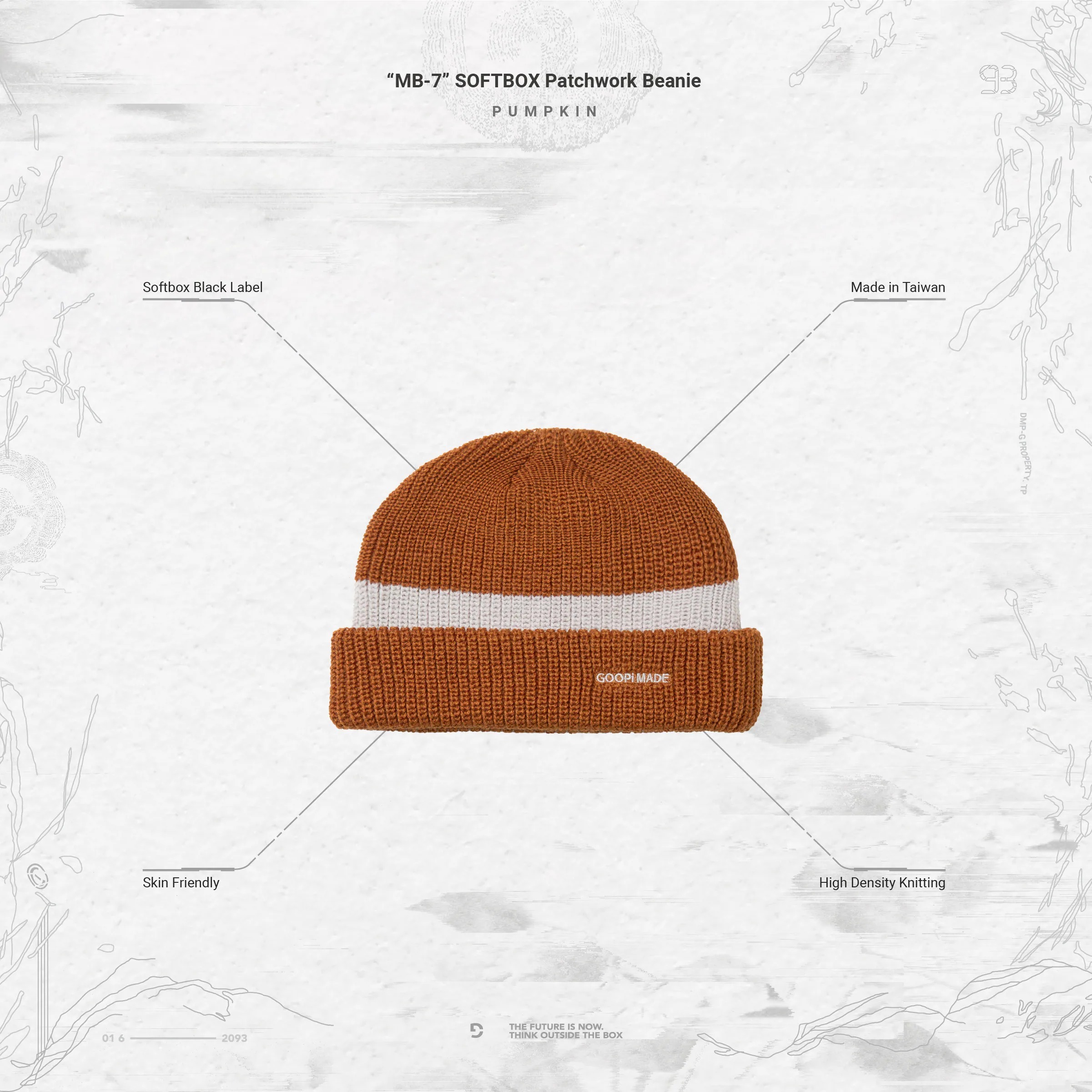 GOOPiMADE] “MB-7” SOFTBOX Patchwork Beanie