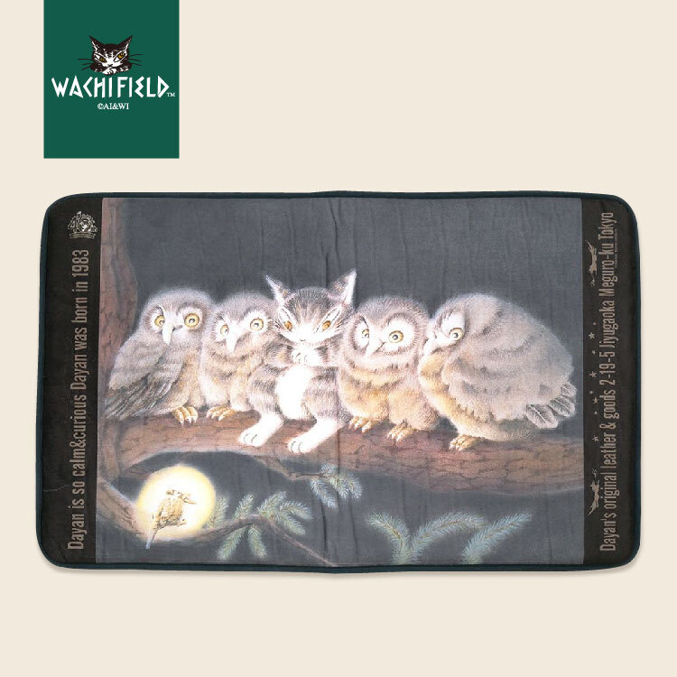 【Wachifiled™ 達洋貓 首次登場】周邊商品｜止滑玄關地墊(貓頭鷹/逆時針)
