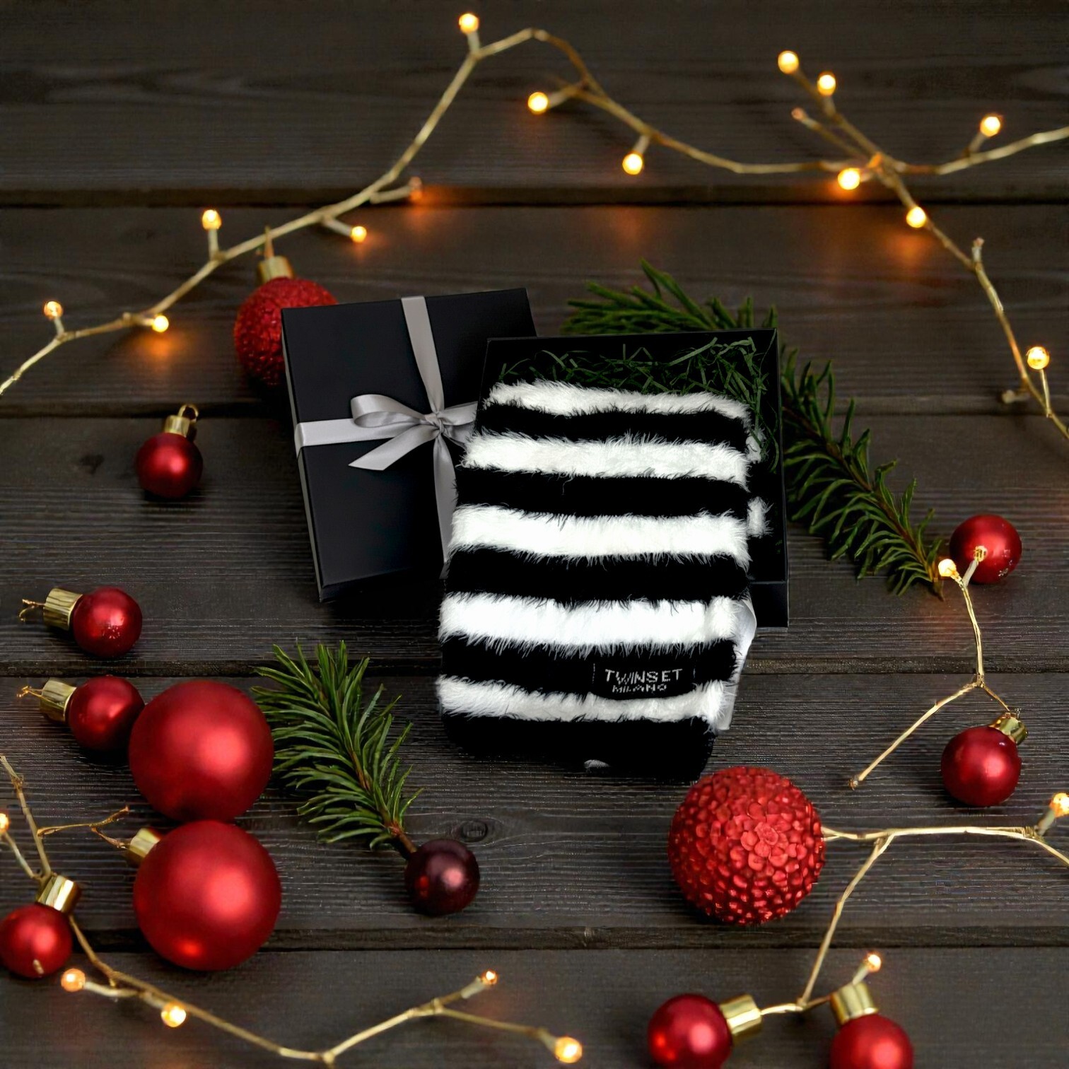 TWIN-SET  條紋圍巾