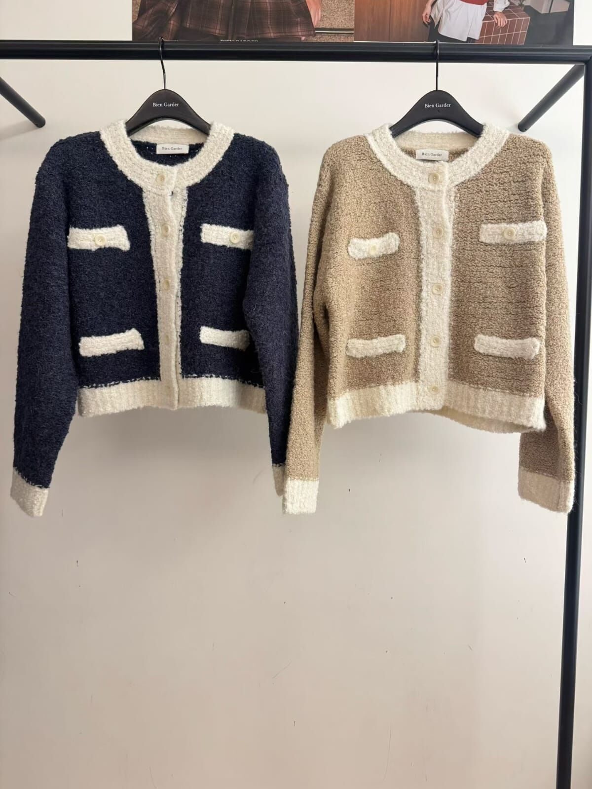 BG5301 毛毛長袖紐扣毛衣