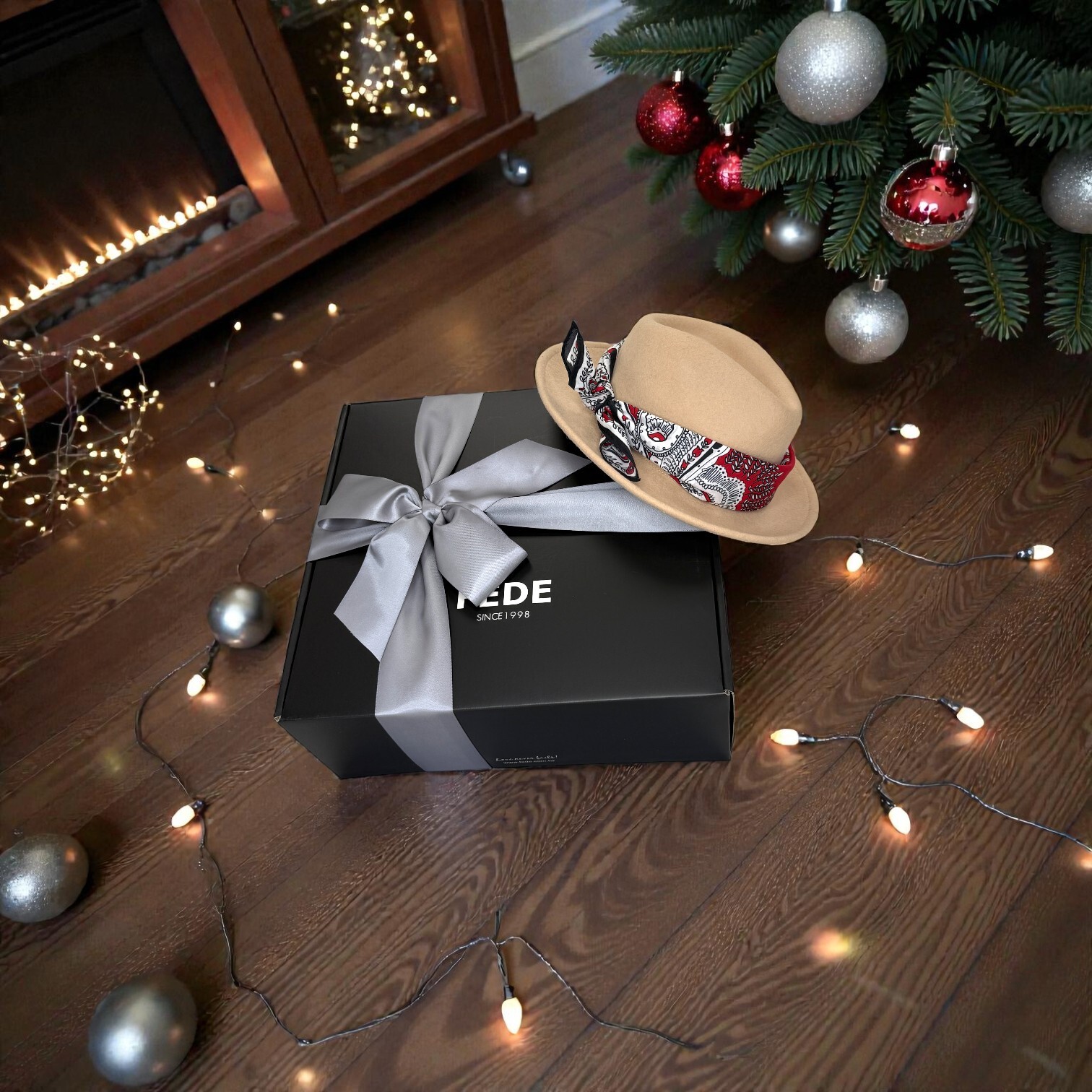 TWIN-SET 綁巾紳士帽(米)