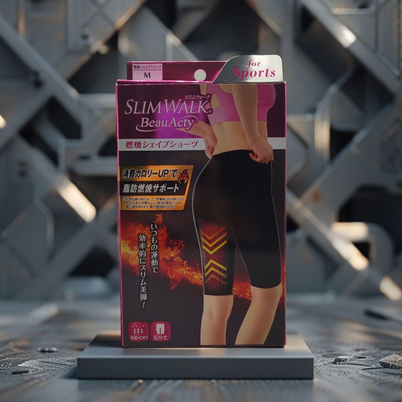 日本 SlimWalk Beau-Acty 燃脂提臀骨盤瘦身褲 (燃燒 Shape Shorts) - 黑色