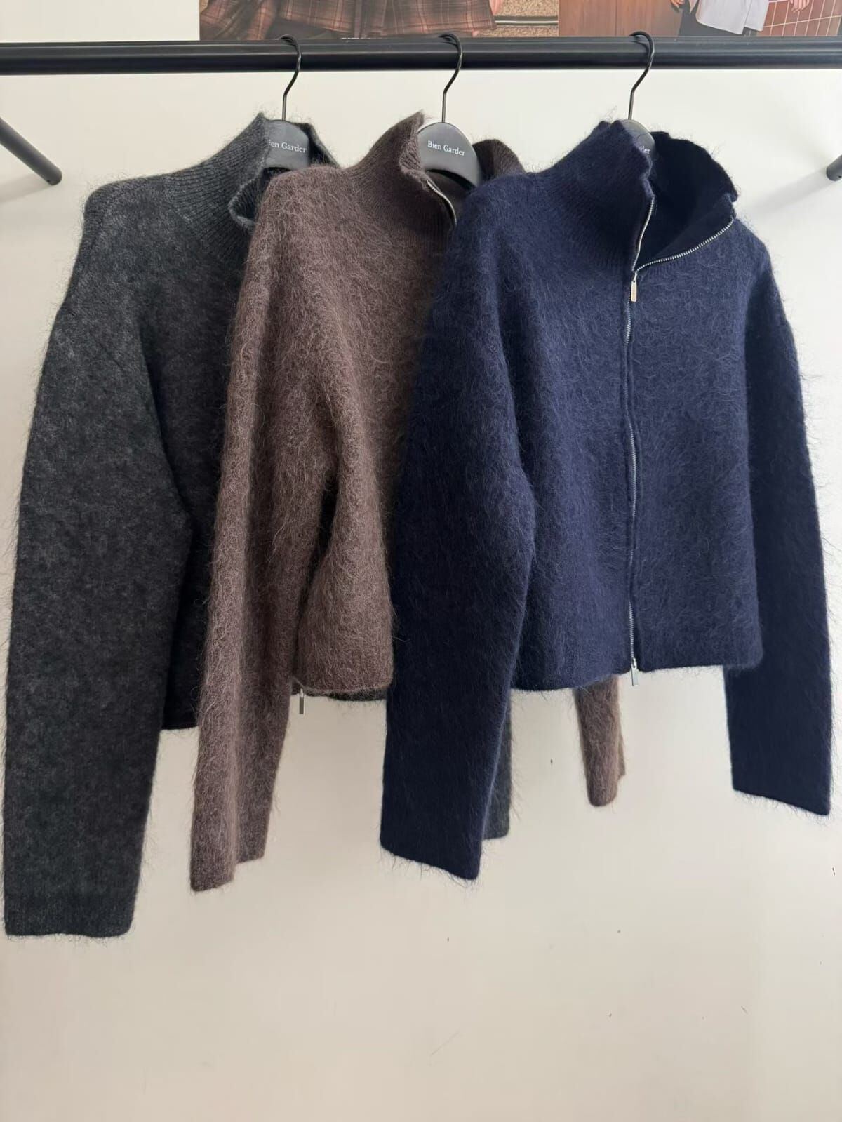 BG5302 拉鏈中高領厚實毛衣