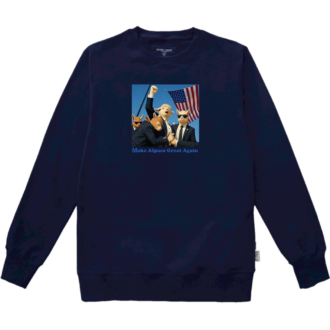 Make Alpaca Great Again讓羊駝再次偉大 高磅數長袖圓T