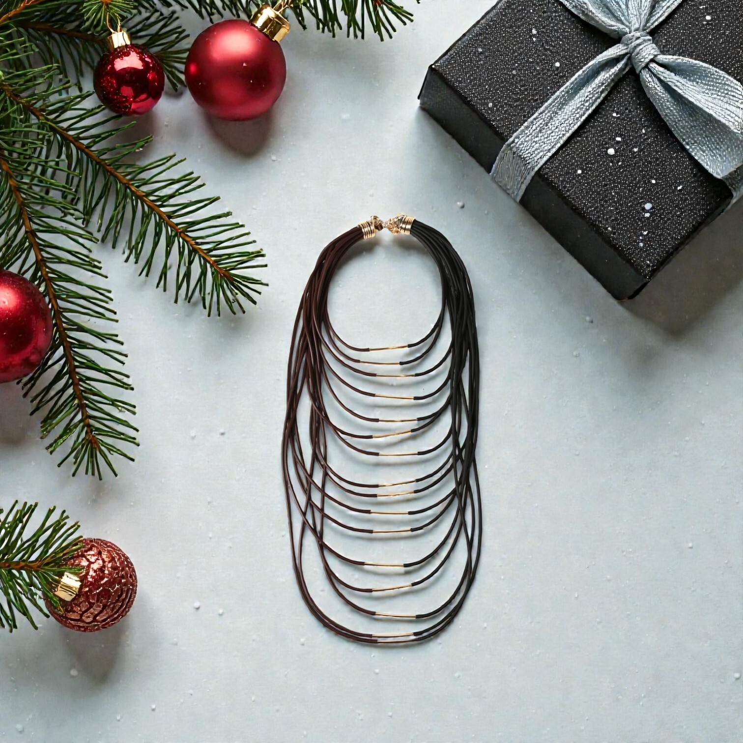 LIVIANA CONTI 多層次項鍊(黑)