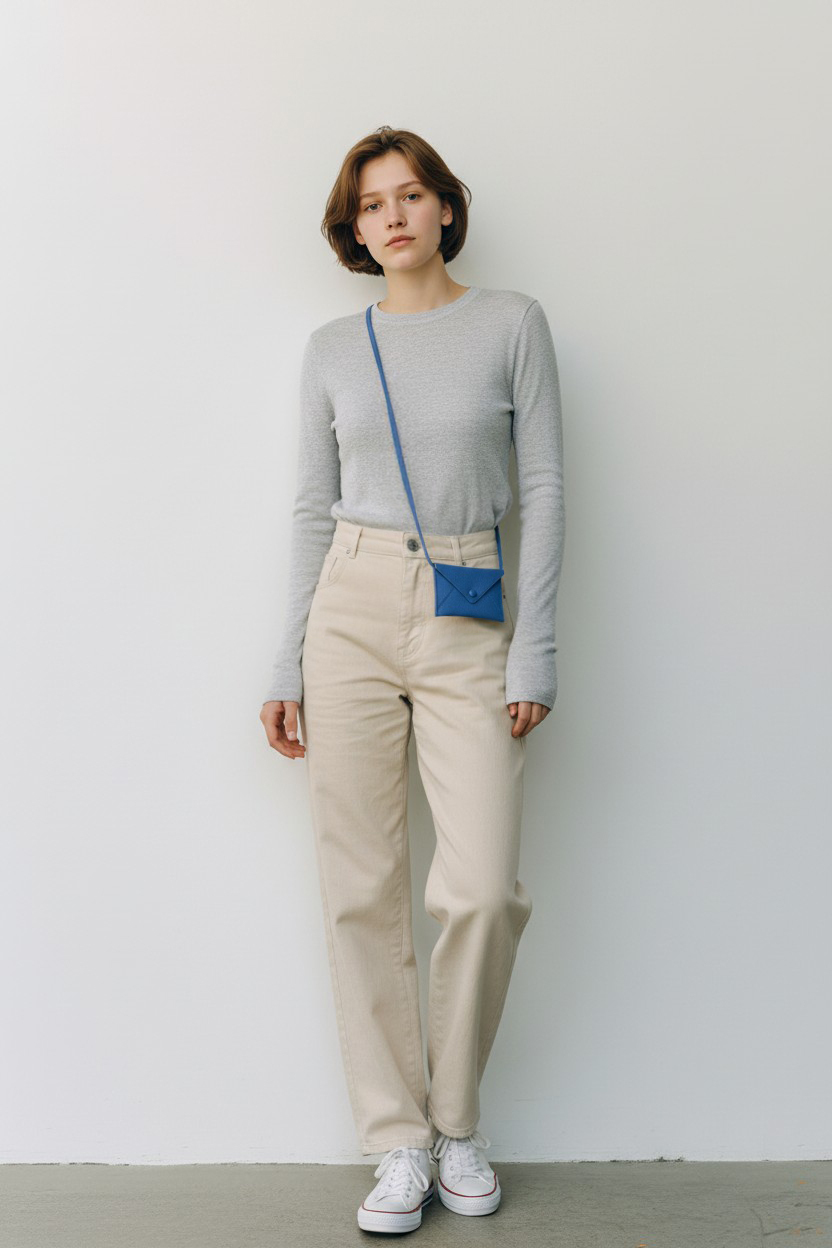 LIVIANA CONTI  綁繩皮革腰包 (寶藍)