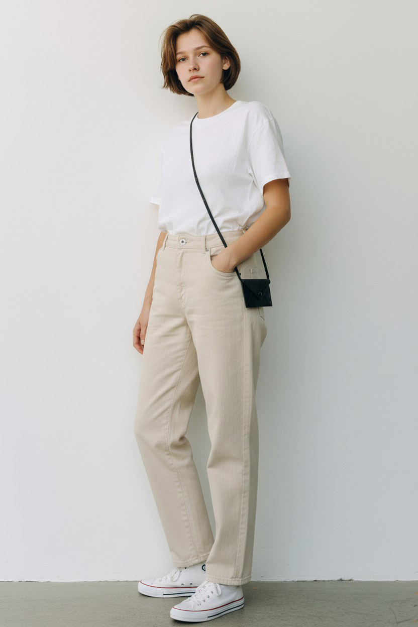 LIVIANA CONTI  綁繩皮革腰包 (黑)