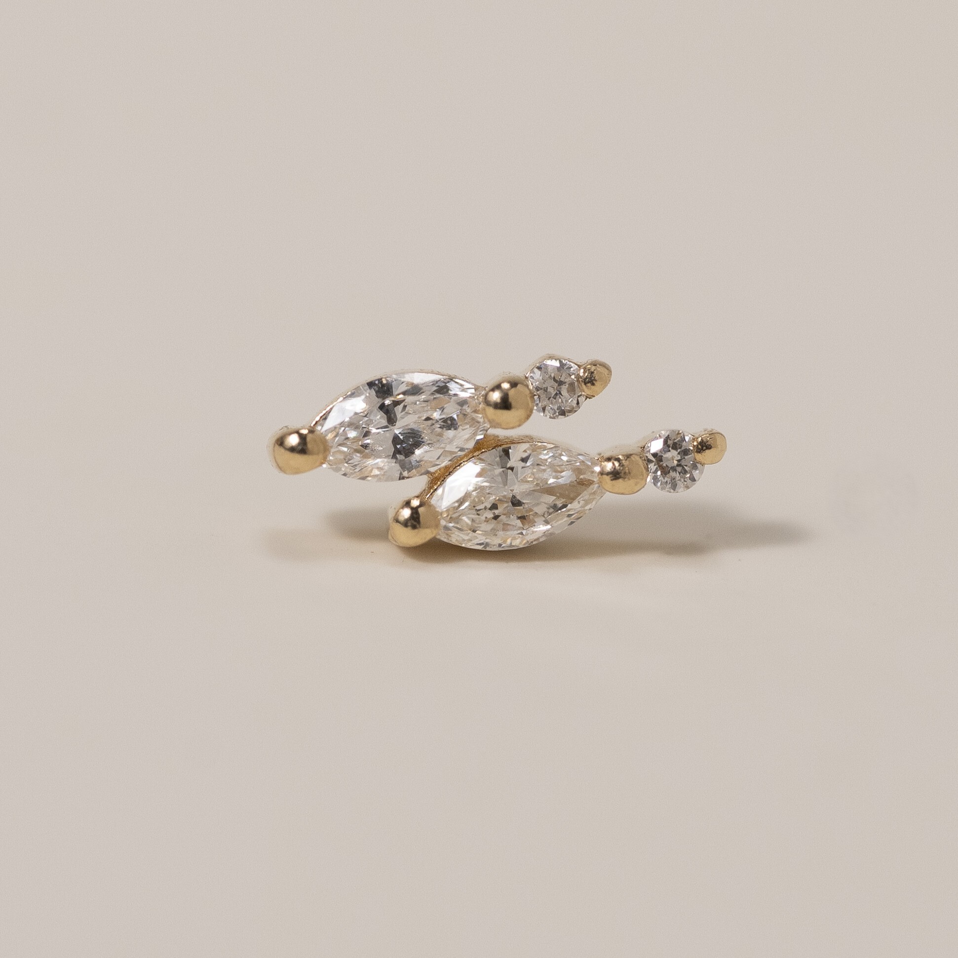 18K Lira Single Pc Diamond Earring
