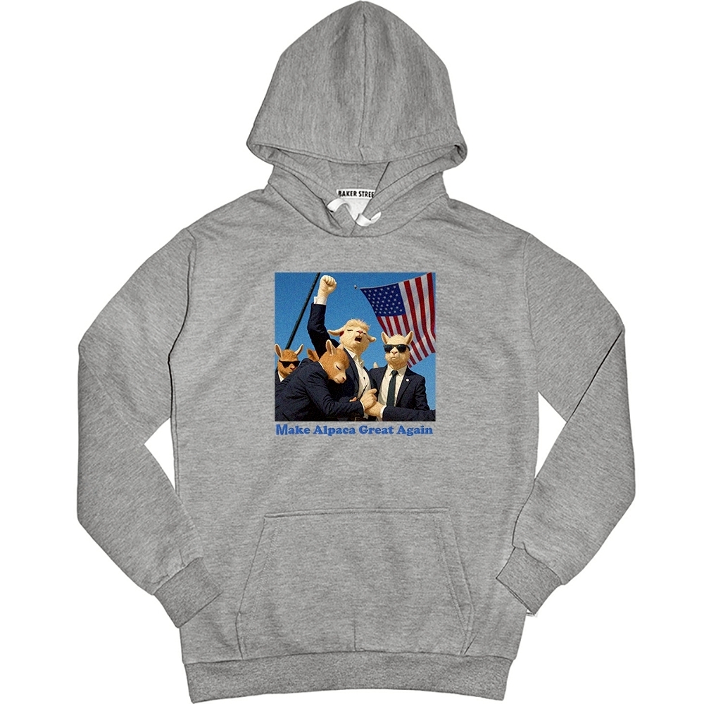 Make Alpaca Great Again讓羊駝再次偉大 高磅數長袖帽T