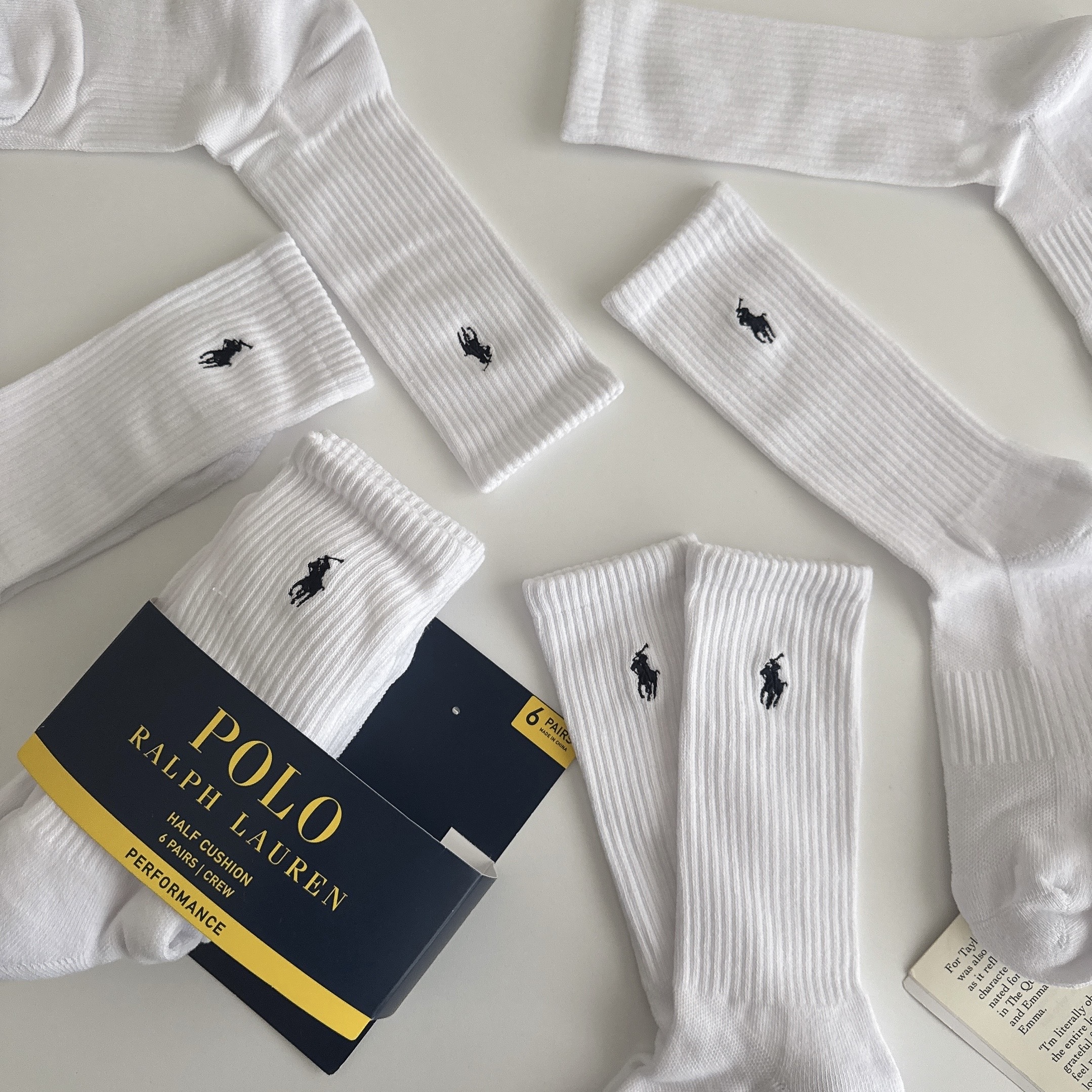 （現貨）Polo Ralph Lauren 刺繡小馬中筒襪 六入組 拆賣 821480PKZ3