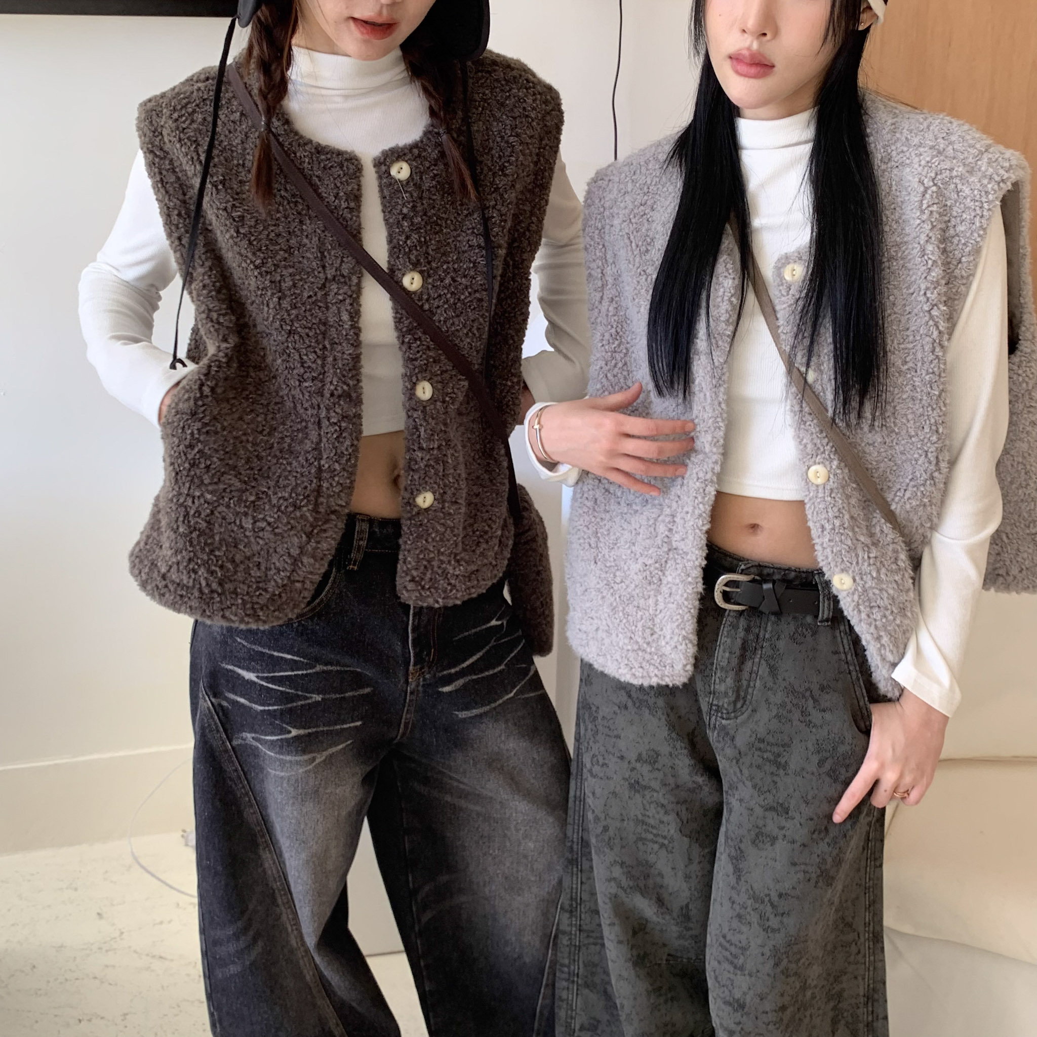 ISA_Furrly winter (附包包)暖綿綿泰迪背心_51123