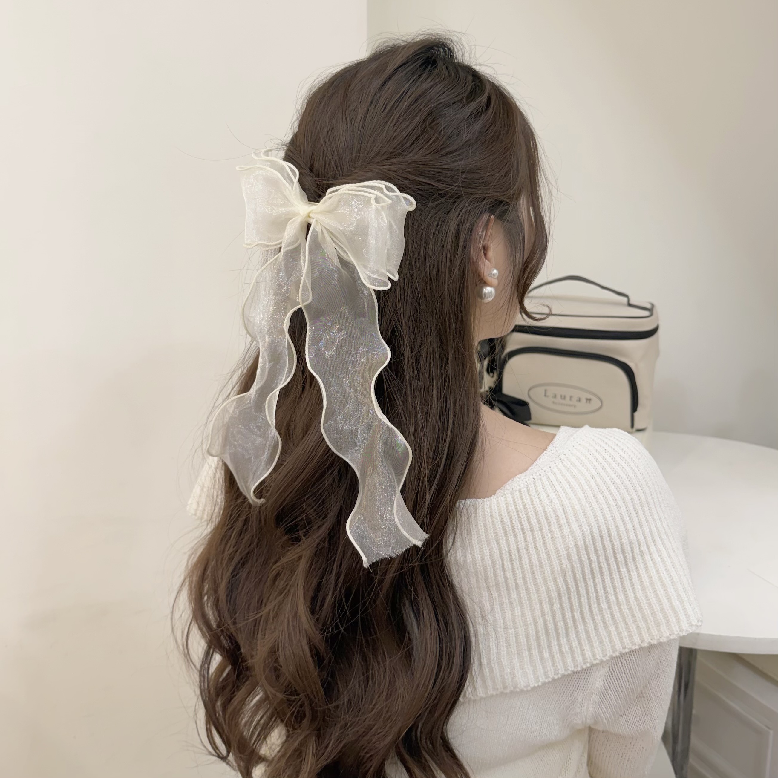 Z34網紗雙層蝴蝶結