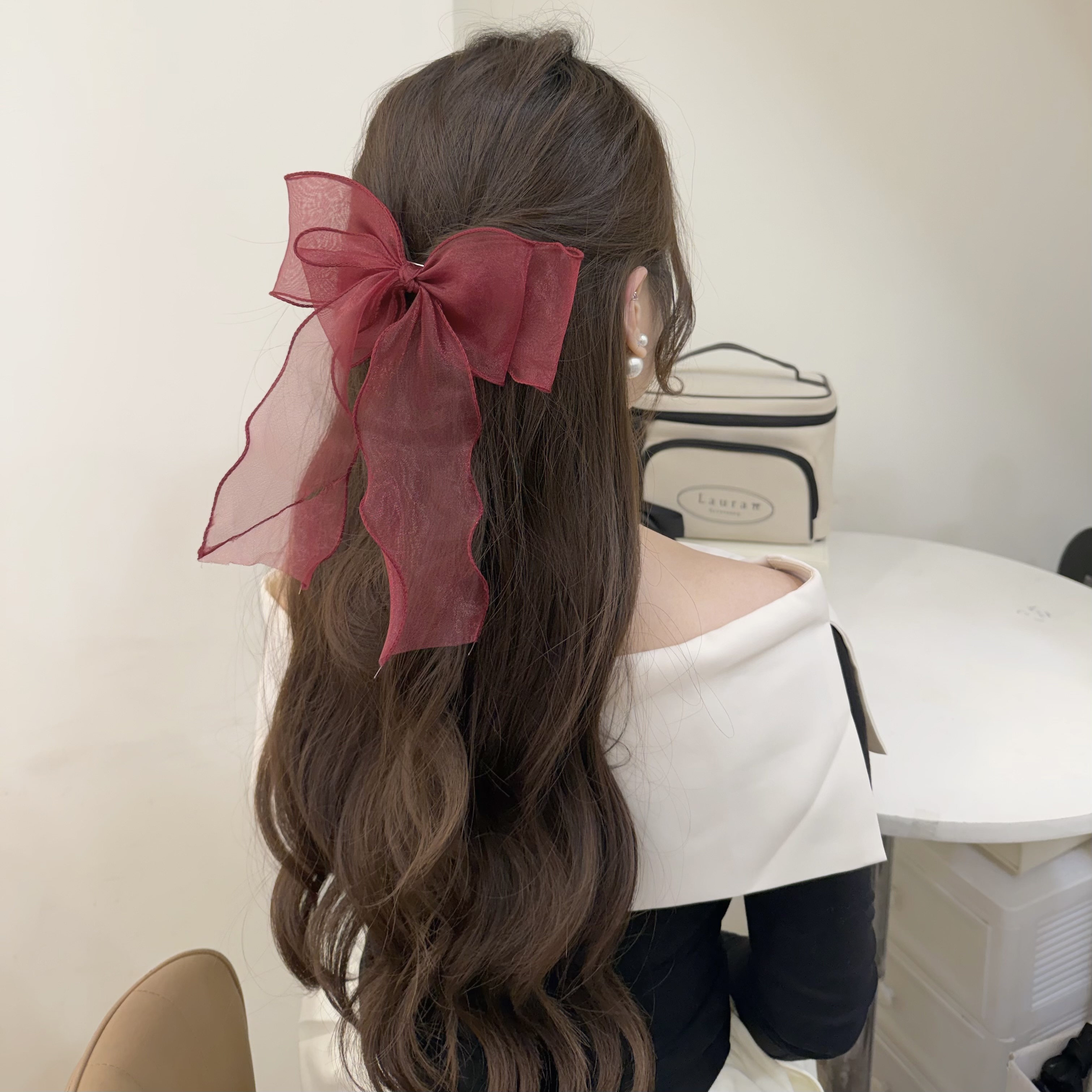 Z34網紗雙層蝴蝶結