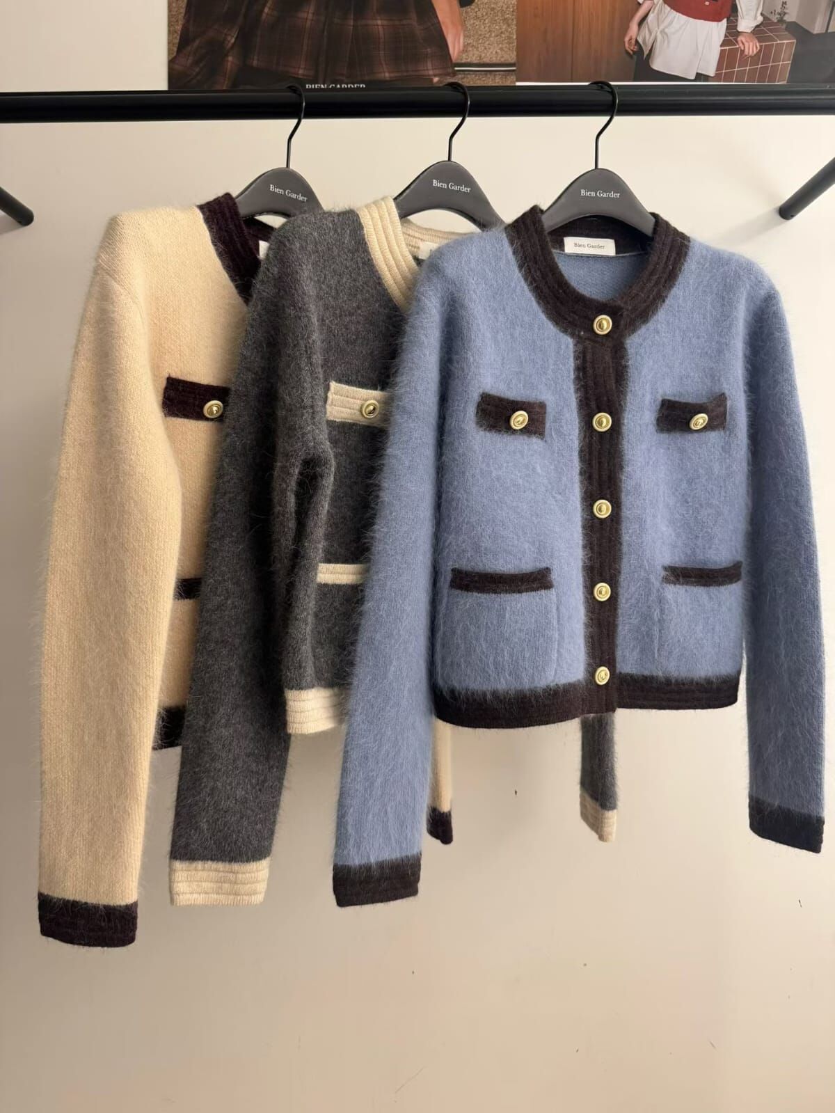 BG5309 小香風金扣毛衣外套 *可能聖誕後到*