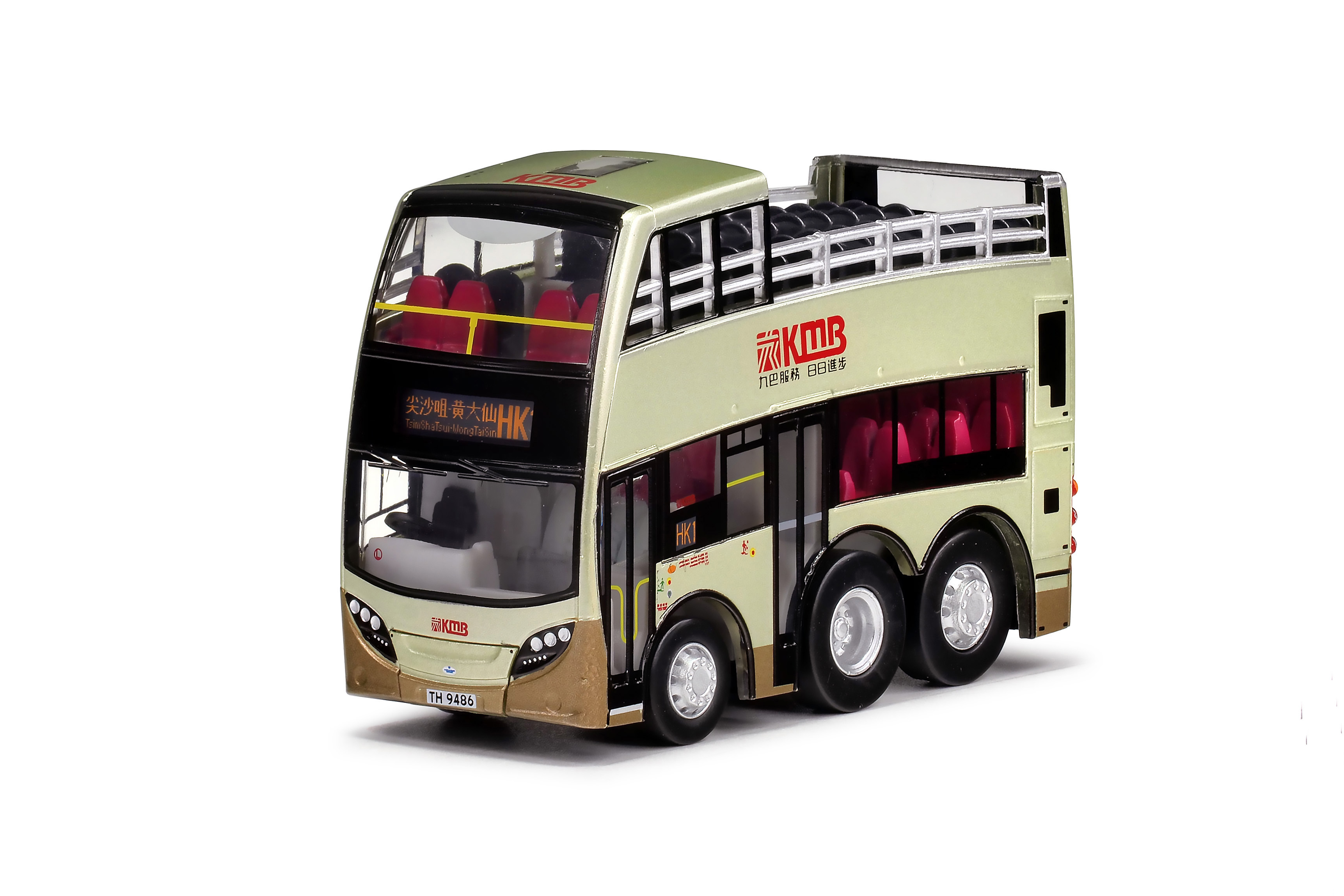 KMB2025172 Q版九巴丹尼士歐盟五代12米開蓬巴士 (HK1尖沙咀-黃大仙)