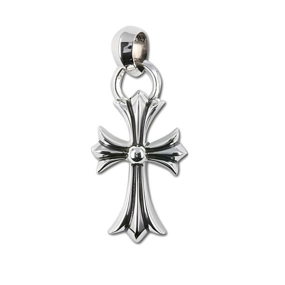 【代購】Chrome Hearts 十字架經典吊墜 耳釘｜925純銀 × 中性款｜男女同款／情侶項鍊｜銀色 (四款)