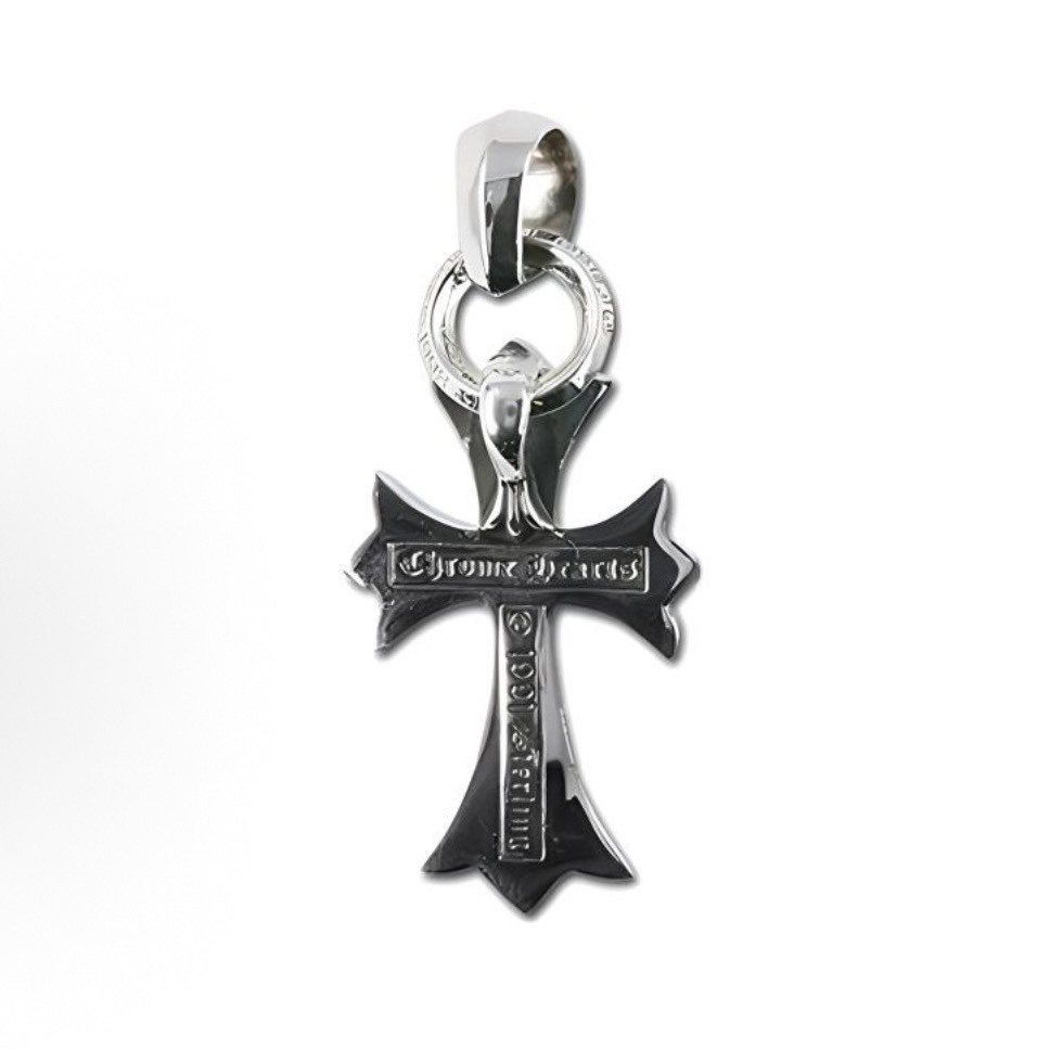 【代購】Chrome Hearts 十字架經典吊墜 耳釘｜925純銀 × 中性款｜男女同款／情侶項鍊｜銀色 (四款)