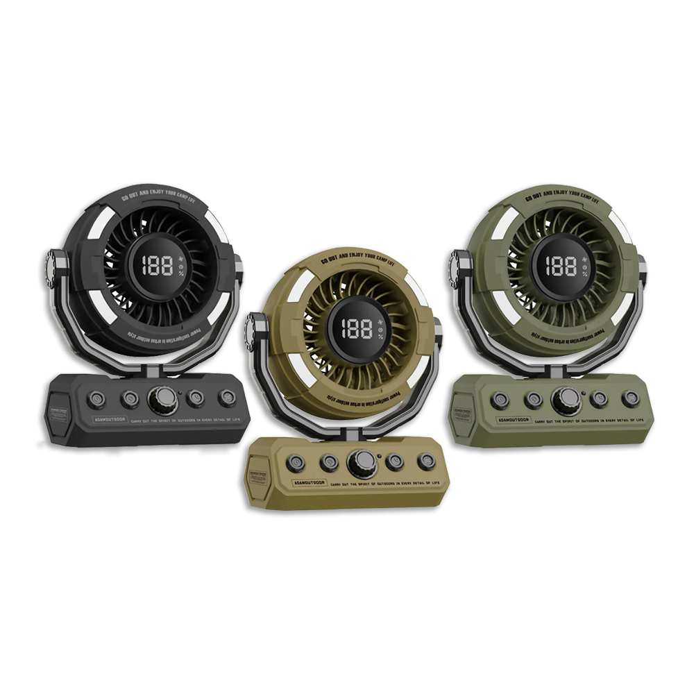 ADAMOUTDOOR DC充電擺頭循環扇 ADFN-LED100RT