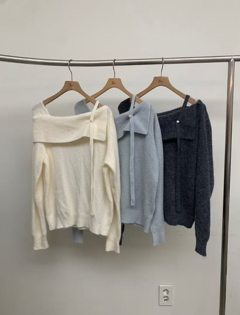 BM5332 反摺船領針織上衣