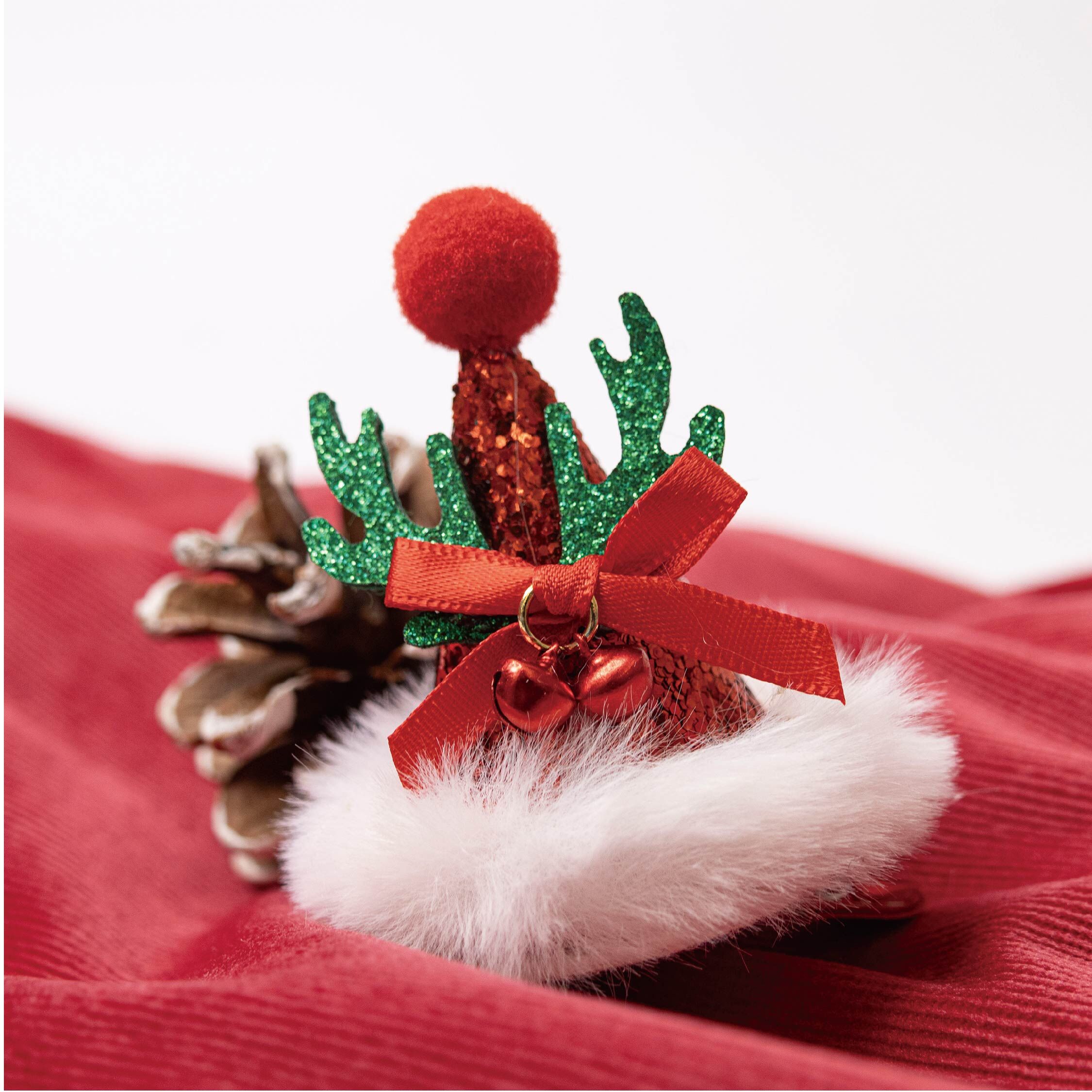 【JA0472】閃亮亮聖誕帽鴨嘴夾＊二色