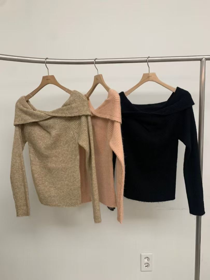 BM5333 扭結領坑紋上衣