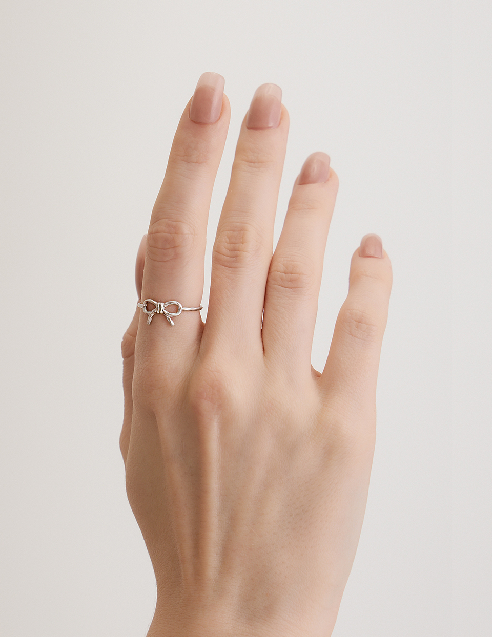 【925純銀】扭結紋理蝴蝶結戒指