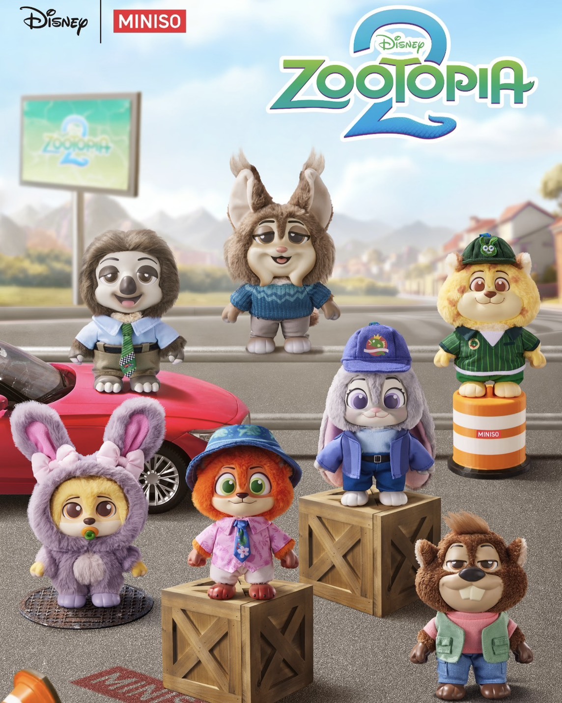iSNEAKERS｜MINISO x Disney 迪士尼 動物方城市2 ZOOTOPIA 2 塘膠公仔吊飾盲盒 6+1款隱藏版
