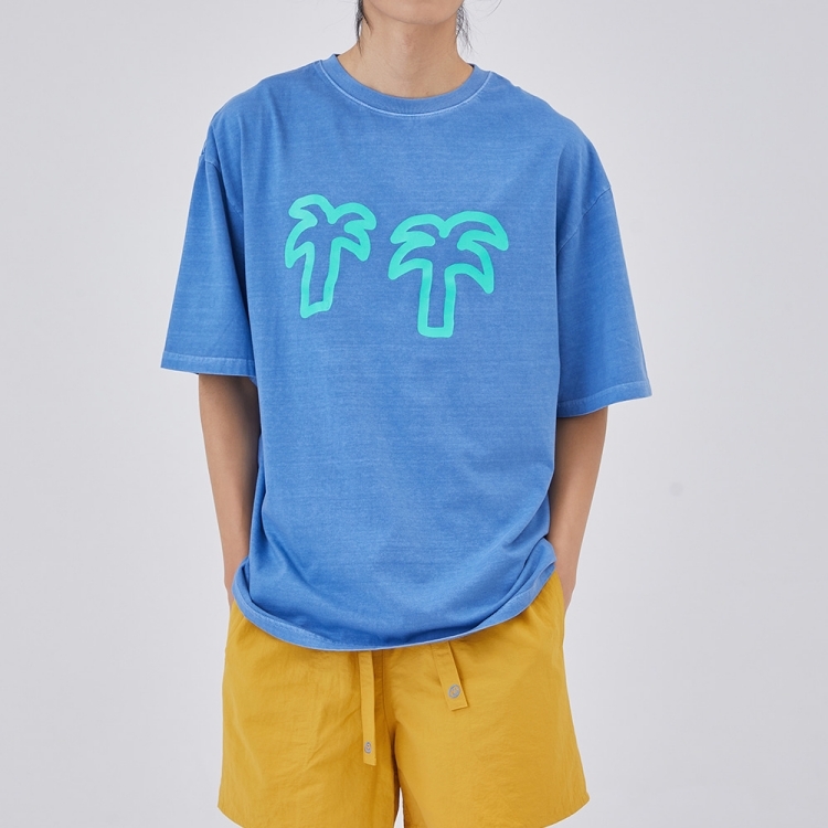 韓國 ooowl 洗舊塗鴉文字踢 LOVE VACATION 藍