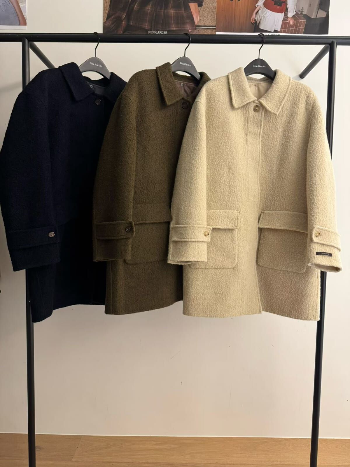 BG5319 毛呢大口袋長外套