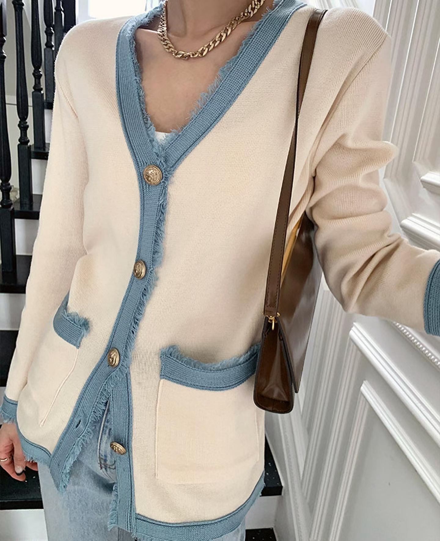 BM5350 牛仔包邊棉質外套