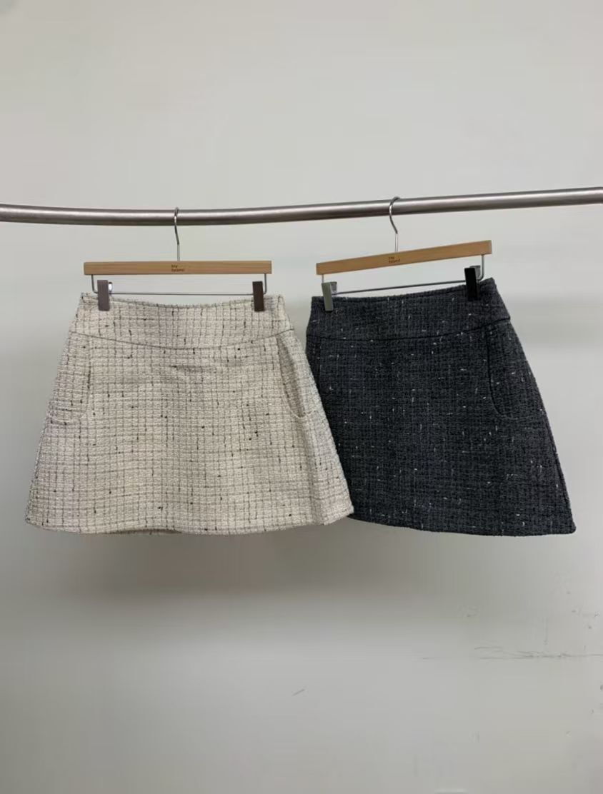 BM5351 混色格紋短裙褲