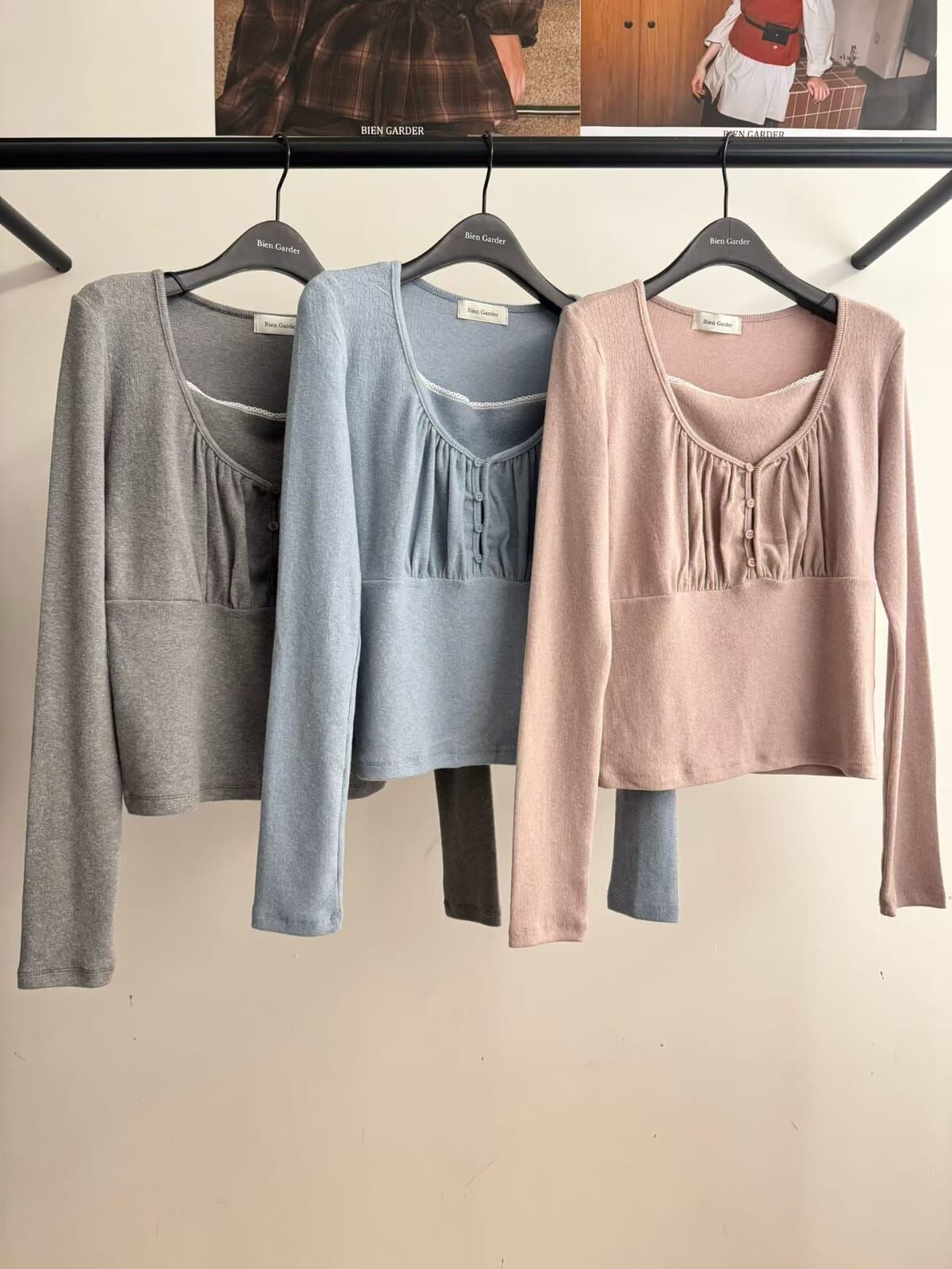 BG5323 韓系必備假兩件上衣